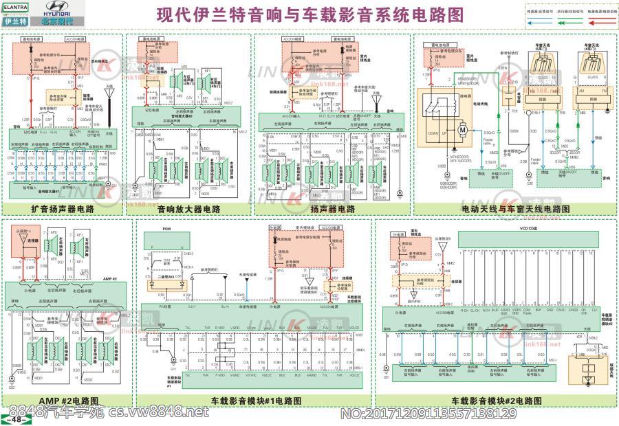 北京现代伊兰特 3空调音响系统电路